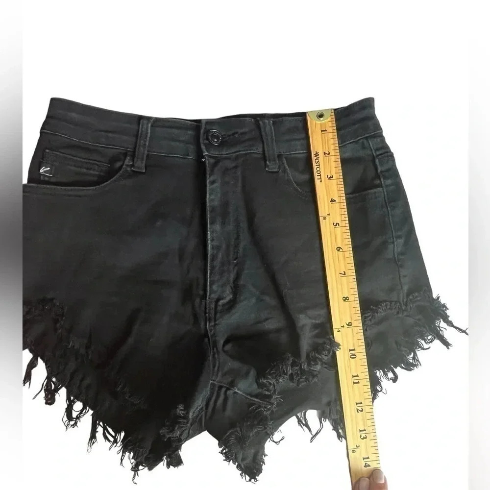 KanCan 'The Estilio' Cutoff Short High Waist Boho Black Size - Picture 9 of 9